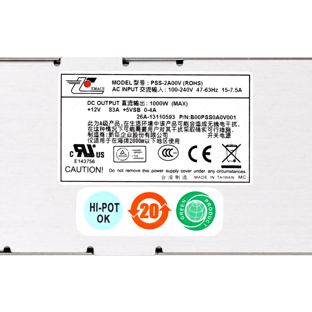 B00PSS0A0V001 EMACS PSS-2A00V 1000W 100-240V POWER SUPPLY 26A-13110593